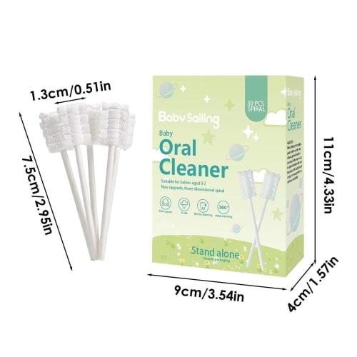 Evnbhgyu 30-Piece Newborn Tongue Cleaner, Upgraded Disposable Oral Cleaner with Paper Handle, Soft Gauze Toothbrush for Newborns, Suitable for Babies