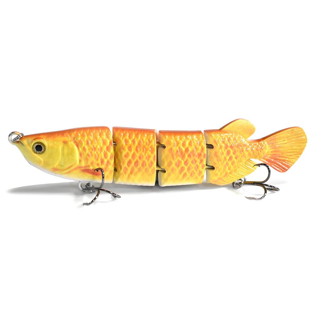 Golden Dragon Multi-jointed Sinking Fishing Lure, 4 Sections, 150mm/34.6g