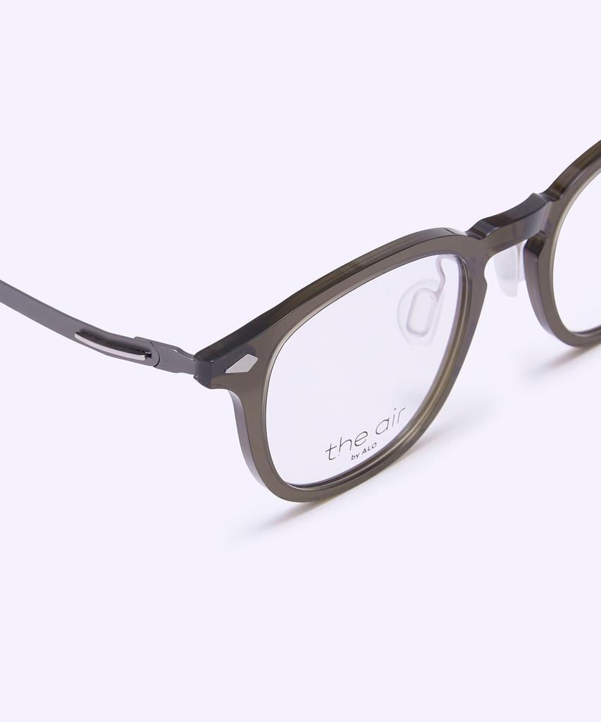 Alloaiweeo [The Air] Al5511 1310G Arnel Light Ultra-Lightweight Eyeglass Frame Khaki Blue Light Lens Selection