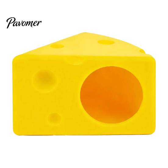 Durable Hamster Burrow Cheese Hideout, Funny Cave House, Small Pet Golden Food Bowl, Cage Accessory for Gerbils, Guinea Pigs Animal Nest