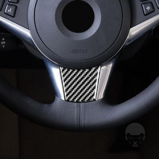 Carbon Fiber Steering Wheel Chinr Cover Trim For BMW 6Series E63 E64 2004-2010