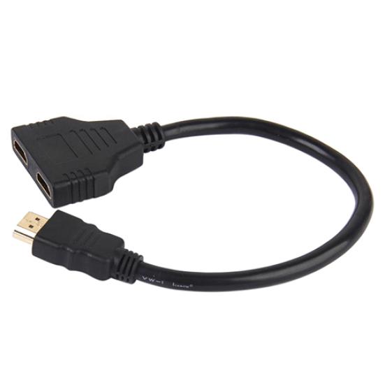 1080P HDMI-compatible Port Male To 2 Female 1 In 2 Out Splitter Cable Adapter Converter