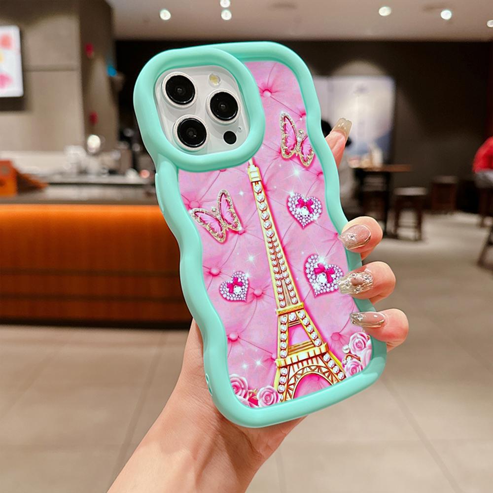 Macaron Soft TPU Phone Case for Samsung A11 A12 A13 A14 A15 A23 A24 A25 A52 A53 A54 A55 A30 A50 S20 S23 FE S24 Ultra Cover Ae62 Butterfly Eiffel Tower