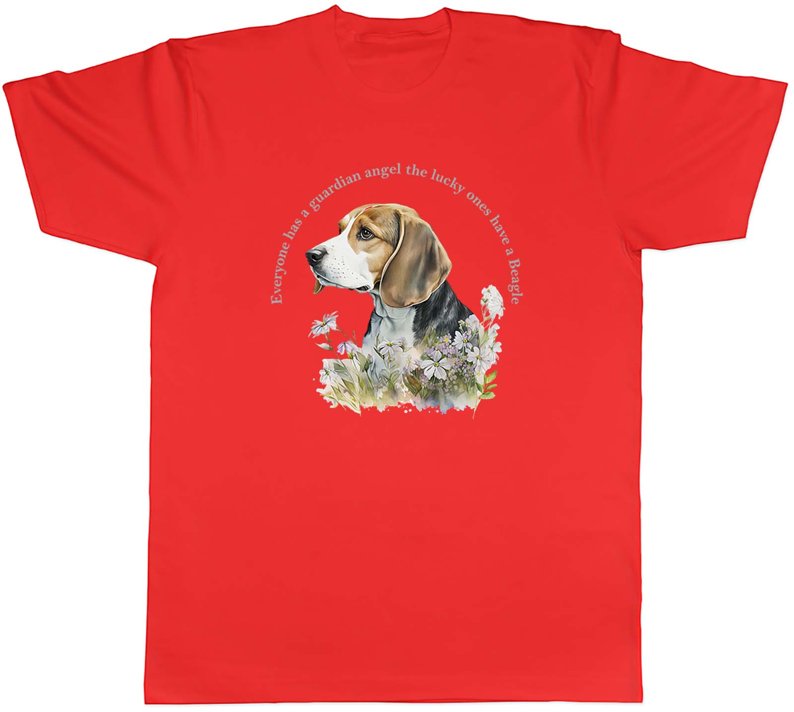 Beagle Unisexs TShirt Pet Dog Lover Guardian Angel Tee Gift S