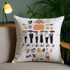 Classic F-Friends Tv Show Cushion Cover Soft Short Plush Double-Sided Printing Home Decor Machine Washable Pillow Case Gift