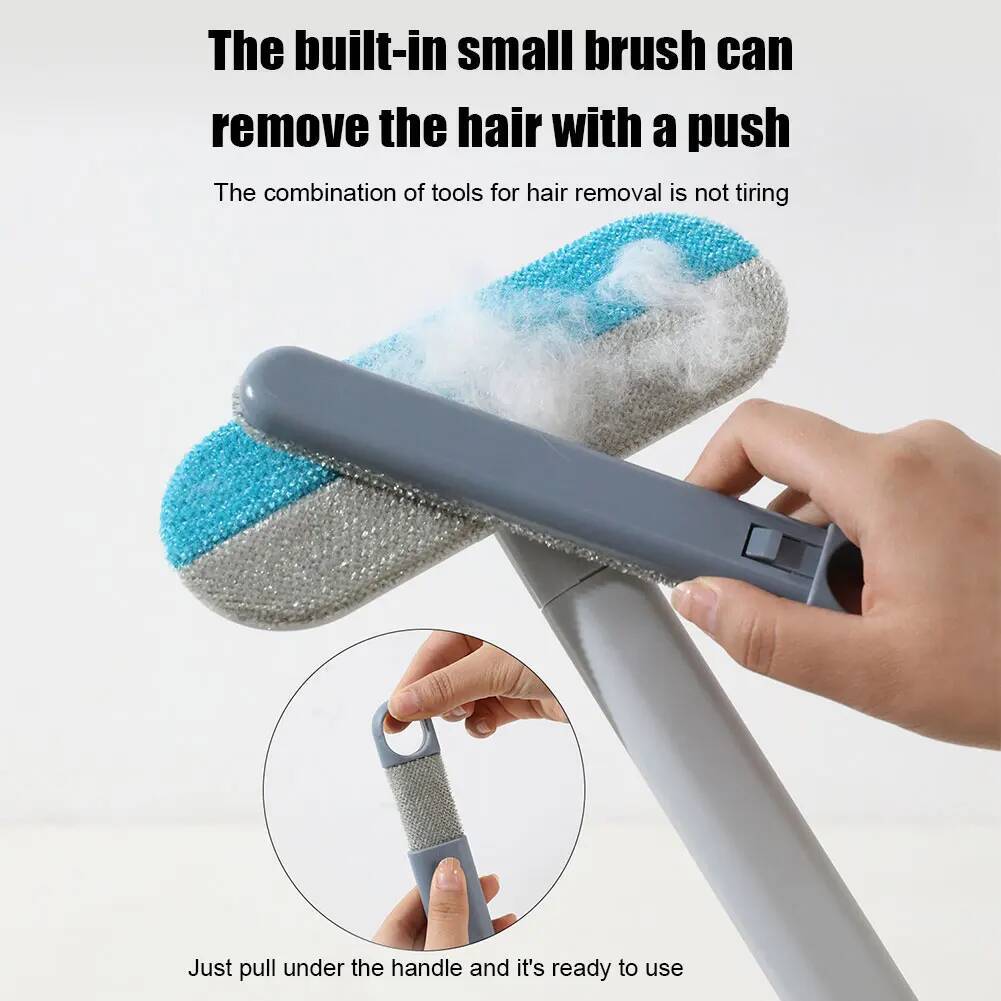 Pet Hair Removal Set Tool Reusable Static Removal Gloves Double-Sided Grooming Gloves Remove Dog Cat Fur Hair for Carpets Sofa