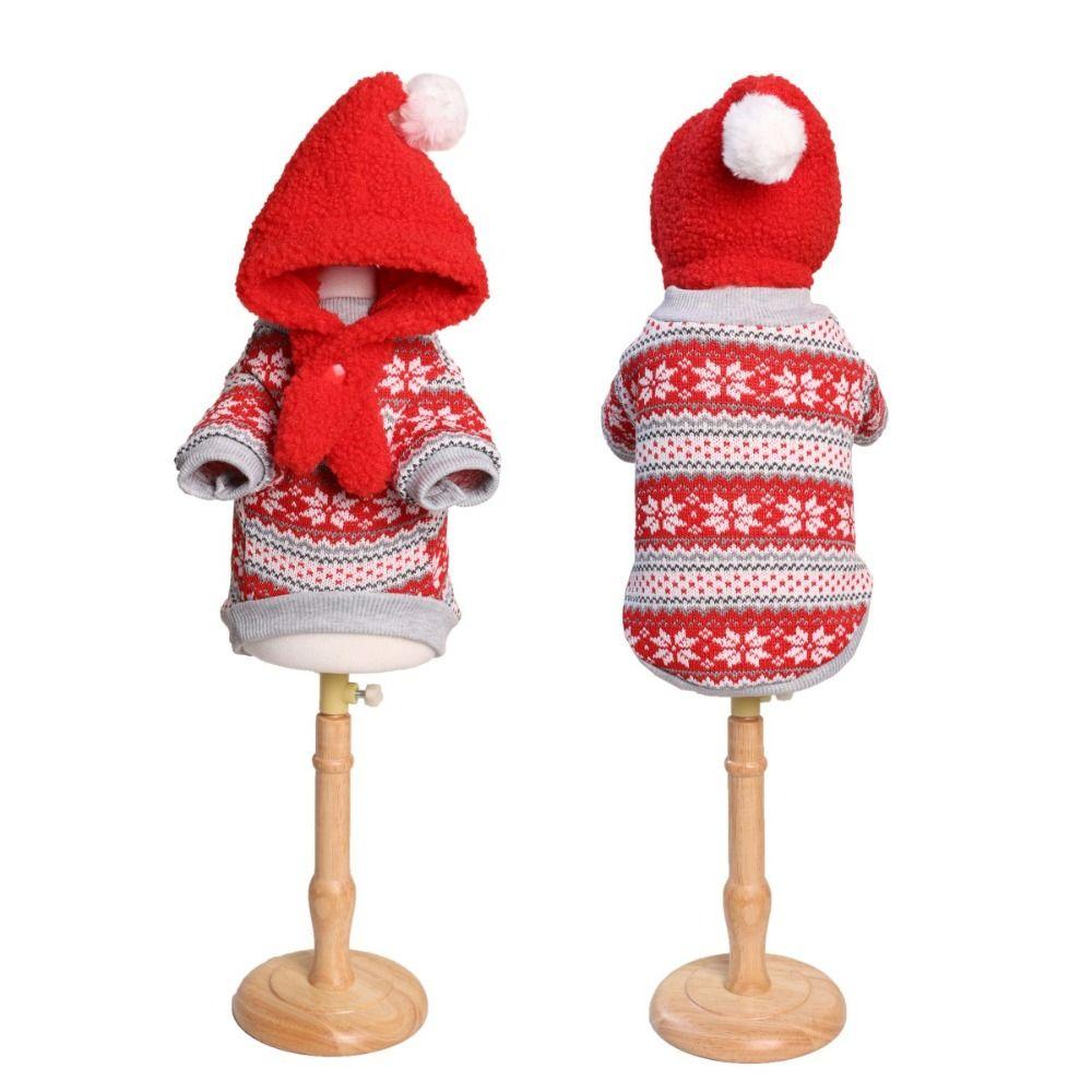 Pet Clothing Dog Christmas Sweater Thick-Warmed Knitted Pullover for Small Medium Dog