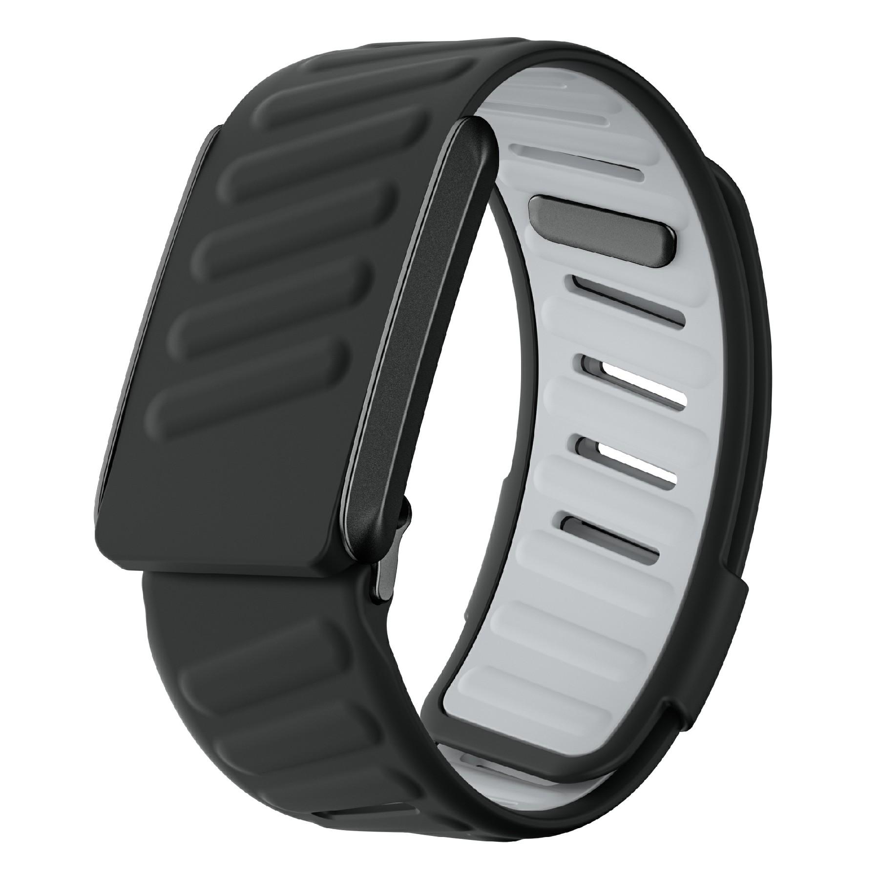 

For WHOOP 4.0 Fitness Tracker Adjustable Silicone Wristband Replacement Strap Black+Light Grey