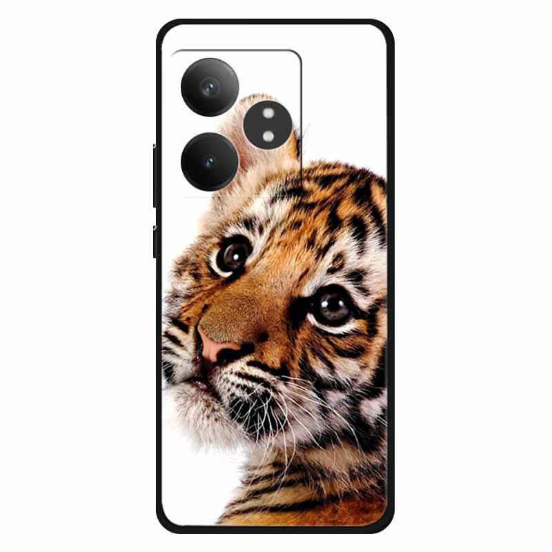 For Realme GT 6T Case Silicone Soft Lions Cat TPU Back Cover For Realme GT Neo6 Cases Protective GT6t 5G Fashion Lovely Shell