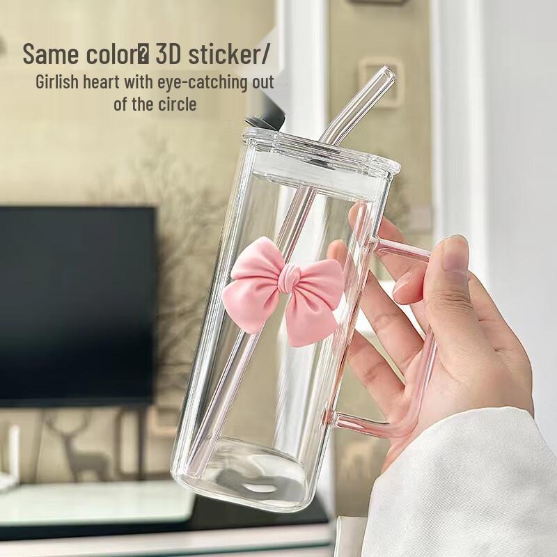 Square Glass Mug with Handle