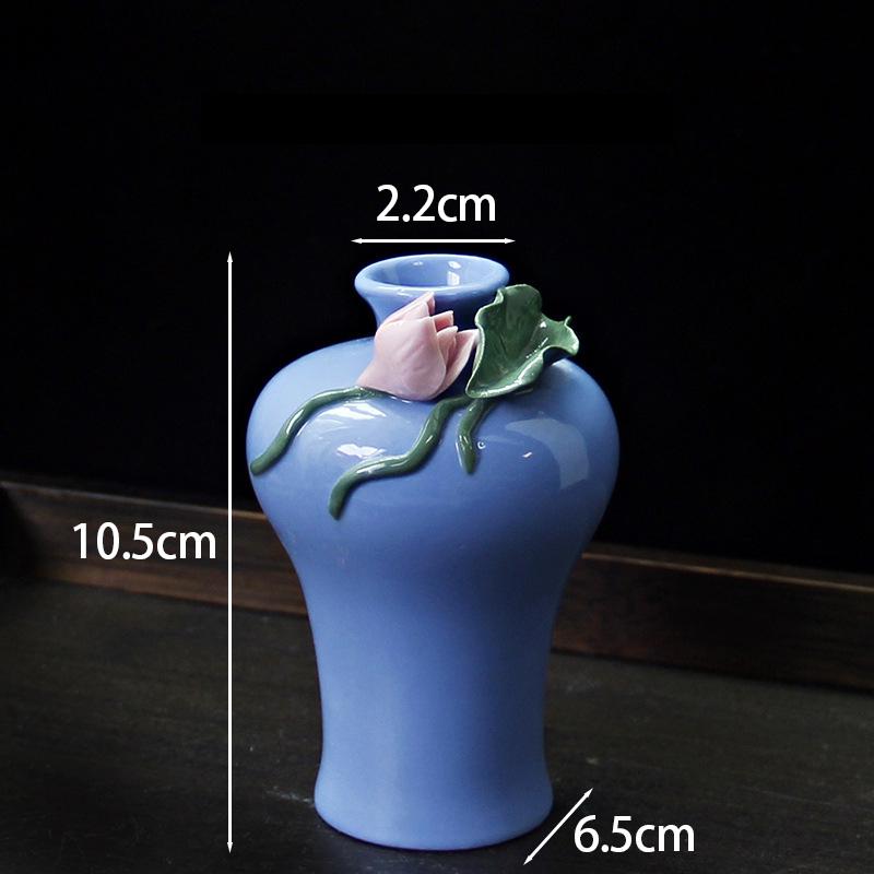 

Hand-painted Vase Ornaments Ceramic Mini Flower Inserted Dry Flower Fragrance Bottle Home Desktop Decoration Crafts