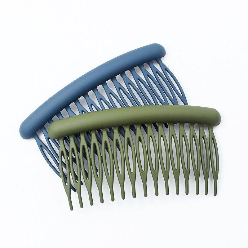 15 Teeth Matte Candy Color Hair Comb Clip Hair Styling Accessories Women Broken Hair Hairpins Headdress Wedding Hair DIY Jewelry