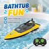Dual Motor Electric Speedboat Waterproof Racing Boat Waterproof Toy Water Toy  Lake