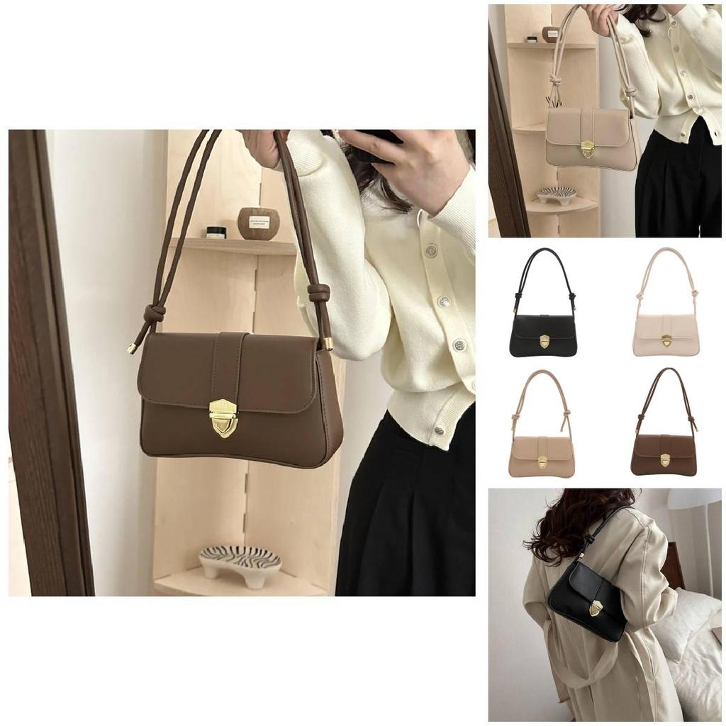 Fashion Womens Bag 2023 Winter New Stylish Solid Color Shoulder Bag**