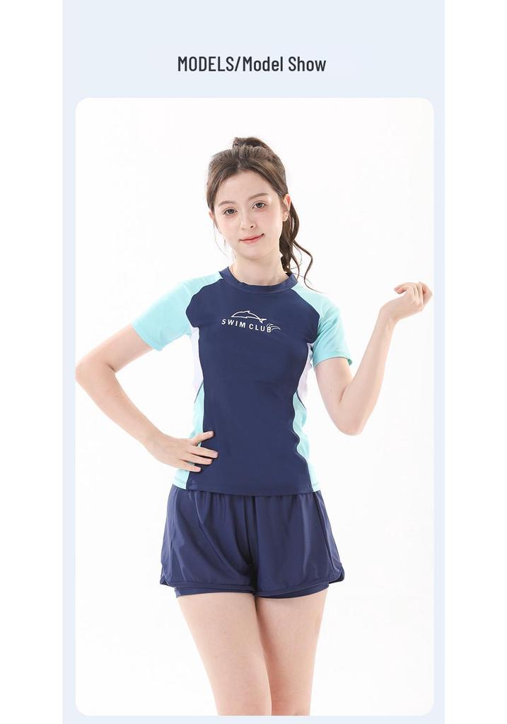 Women's 2026 Slim-Fit Two-Piece Swimsuit: Conservative, Belly-Covering, Professional Sports Briefs