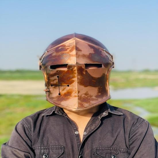 Commando Barbuta Visored Helmet for Cosplay 18g Mild Steel Helmet Warrior Helmet Best Gift for Him