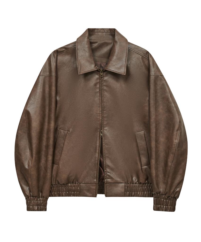 Standarderror 87-Stan009 [Renewal] Standard Blouson Leather Jacket Vintage Light Brown (C Type)