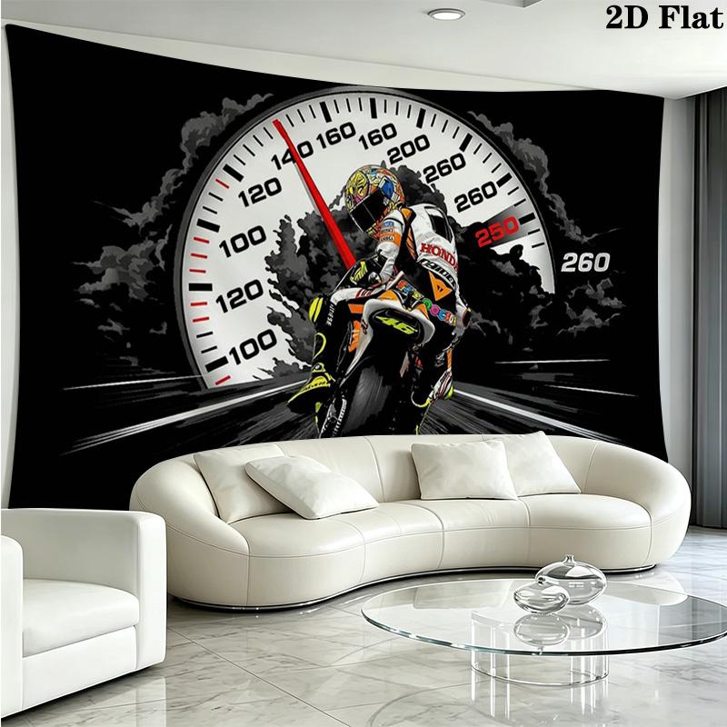 Moto Art Wall Tapestry Aesthetic Wall Hanging Printed Fabric Blanket Decorative Tapestries for Bedroom Living Room Home Decor