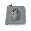 New Unicorn Short Zipper Small Wallet, Cartoon Wallet.