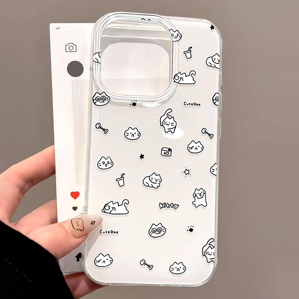 Painted Phone Case for iPhone 12 13 15 16 iPhone 16 12 13 14 15 Pro  14 15 16 Pro Max Coverage Shockproof Anti-Fingerprint Fresh Style Protective Case