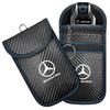 For Mercedes Benz W211 W203 W204 W210 W124 AMG W202 W212 W222 Car Key Case Signal Blocker Bag RFID Shielding Pocket Accessories NP1