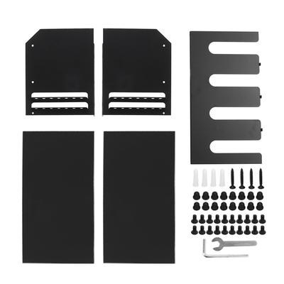 Power Tool Organizer 4 Slots Iron Structure Multifunctional Compact Drill Holder Wall Mount for Workshop Warehouse Black