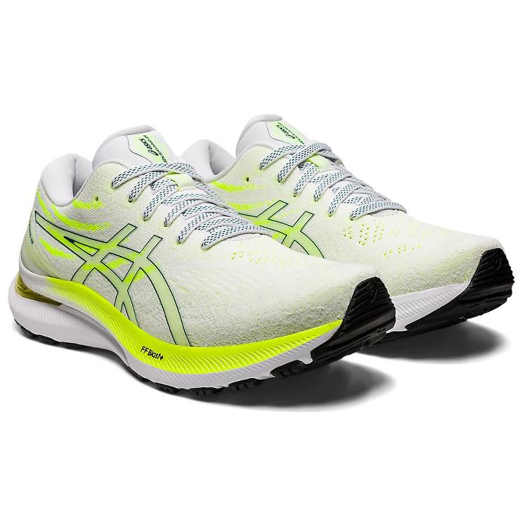 New Asics Gel Kayano 29 White Velvet Pine Safety Yellow Women's 1012B272-100