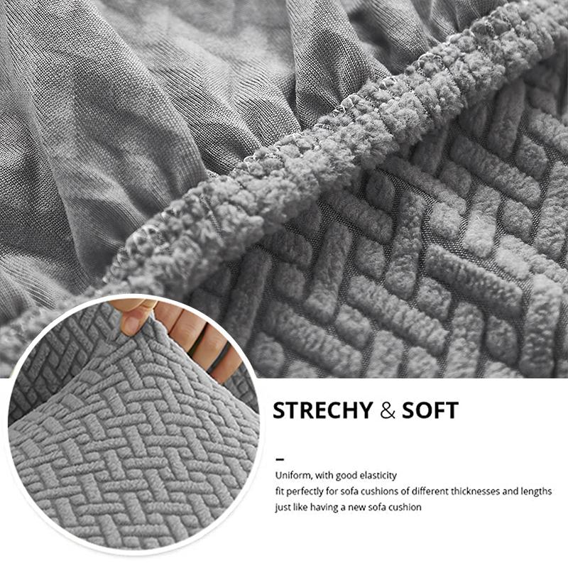 Simple Twill Jacquard Sofa Cover Soft Fabric Stain Scratch Resistant For All Seasons Living Room Home Furniture Decor Couch