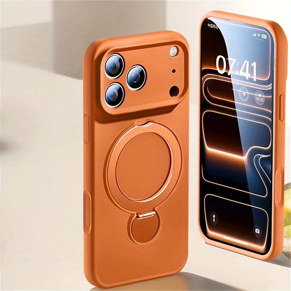 360° Rotate Fold Magnetic Ring Stand Phone Cases For iPhone 17 Pro Max Air 15 13 14 16 Pro Max For Magsafe Liquid Silicone Cover