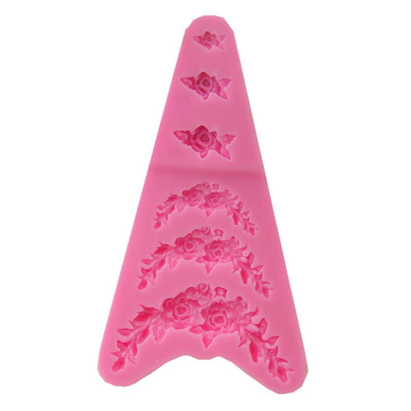 Stampo in silicone per ghirlanda di fiori di rosa, bordo per torta, gioielli, strumenti per decorare matrimoni