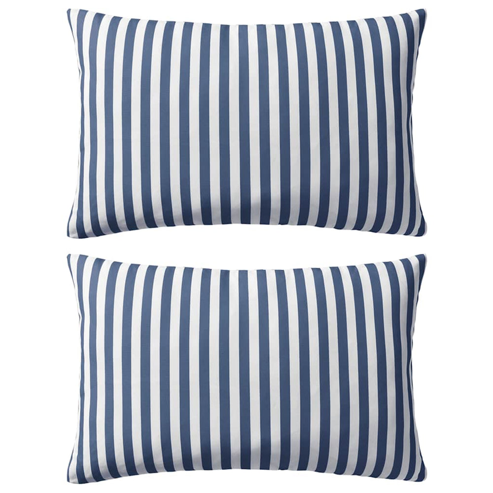 Oreiller d'extérieur lot de 2 Impression rayure 60 x 40 cm