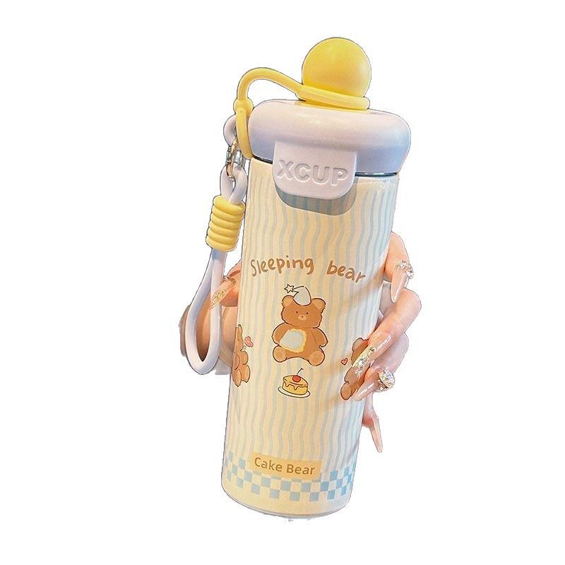 Insulated Straw Cup: Cute Outdoor Portable Coffee Cup for Girls