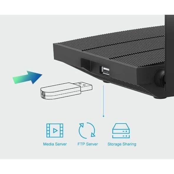 Tp-link Wifi Router Archer C6u Ac1200 Dual Ap 4x Glan Usb / 300 Mbps 2.4 / 5 Ghz 867 Directly Into the Wall Interior, Ap /