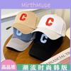 C Letter Embroidery Cotton Baseball Cap Sun Protection Breathable Fashion Hat