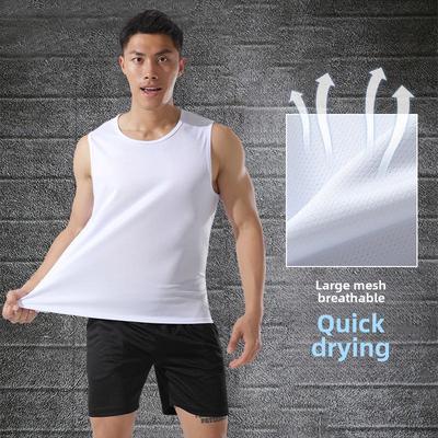 Gilet da maratona elastico ad asciugatura rapida da uomo - Top sportivo traspirante per attività all'aperto primaverili/estive