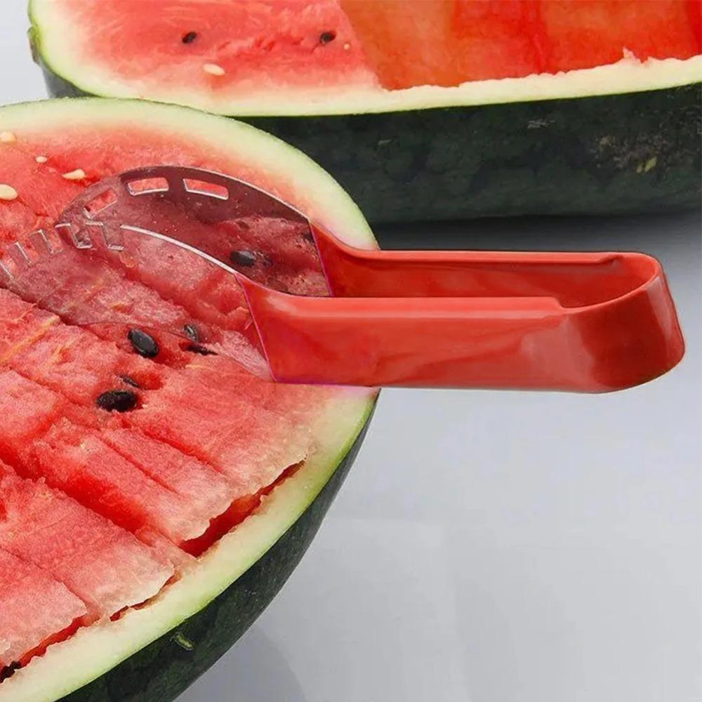 Watermelon Artifact Slicing Knife Stainless Steel Knife Corer Fruit  Vegetable Tools Watermelon Fruit Clip kitchen Accessories
