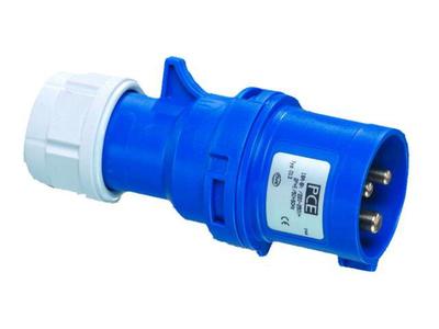 Tragbarer Stecker 32A 3P 230V Blau IP44 Shark 023-6 - E143Cy-Pd002