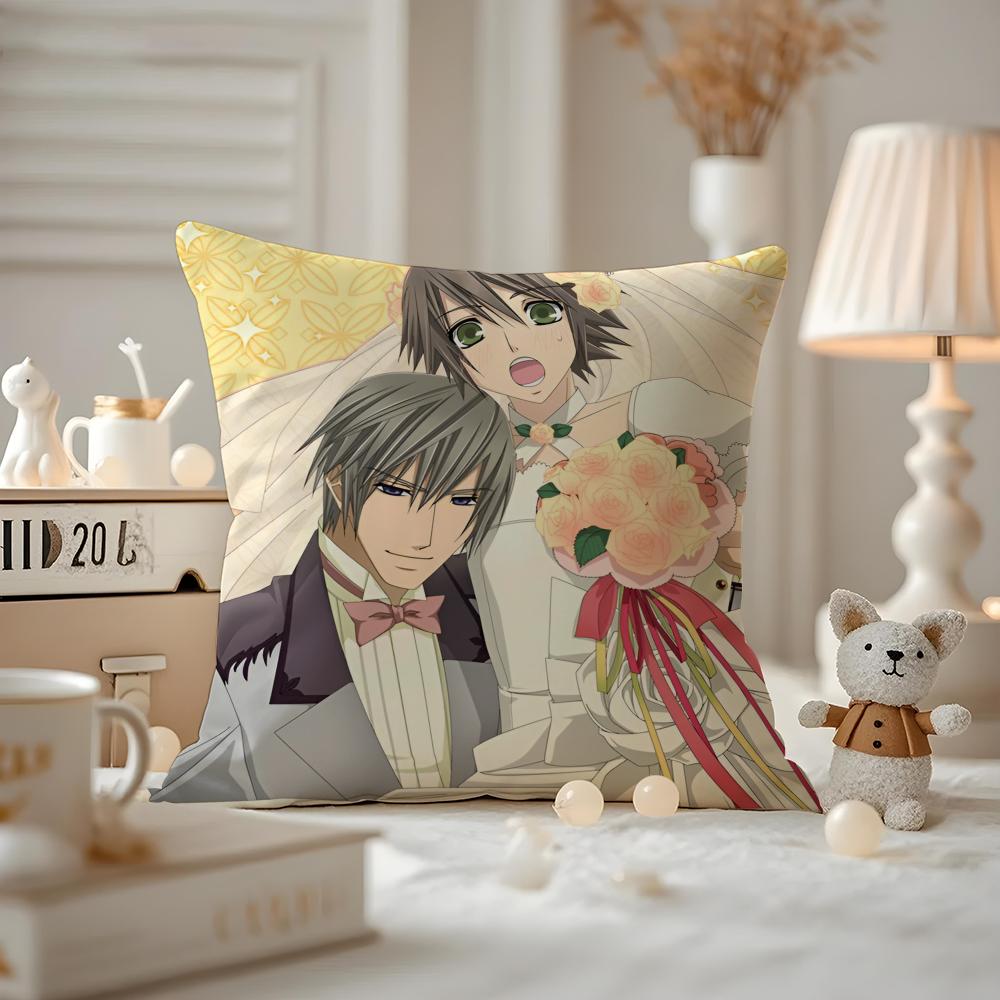 Cushion Cover Anti-dustmite Pillowcase Invisible Zipper Silky Short Plush Sofa Cushion Cover Junjou Romantica