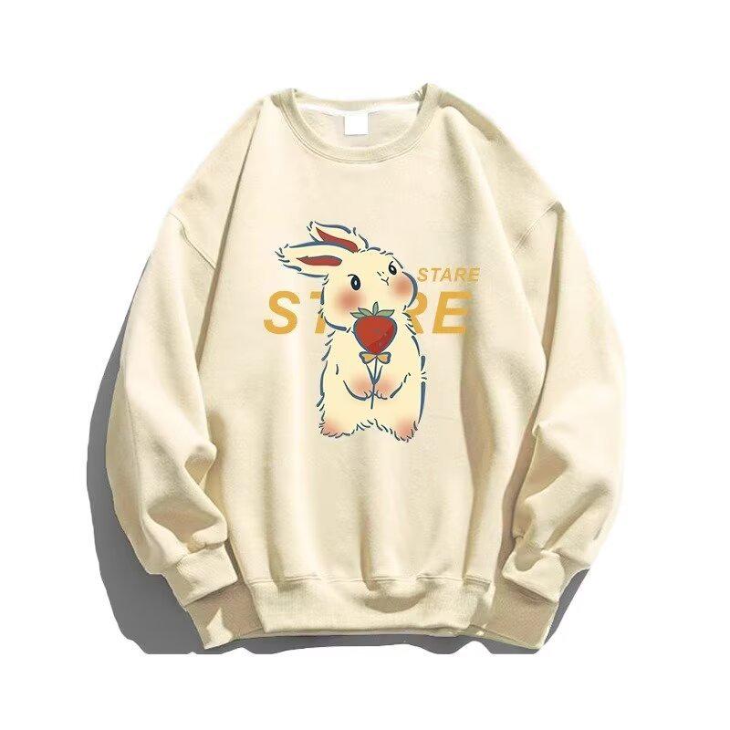 

Женский темно-синий свитшот с круглым вырезом, новый стиль 2024, длинный рукав, на флисовой подкладке для весны, осени и зимы XXL