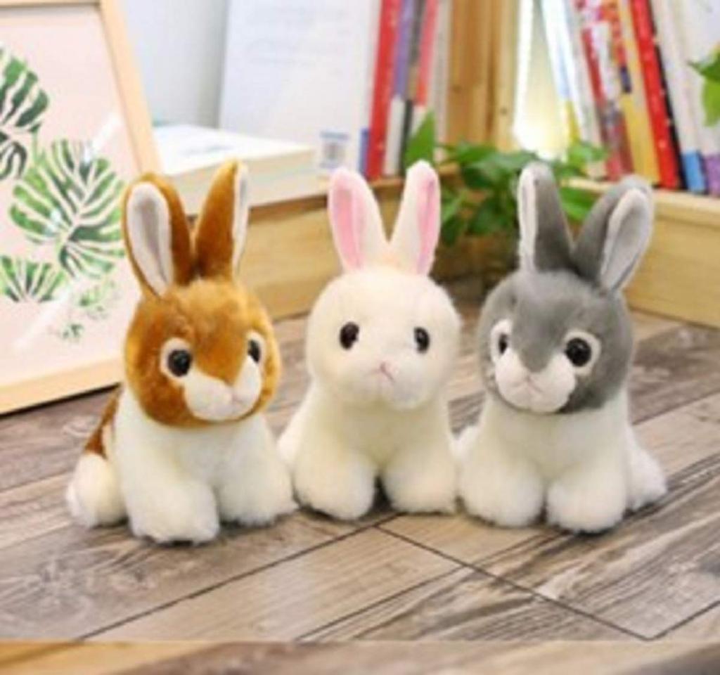 Adorable Rabbit Plush Toy - Enjoy a relaxing moment with this adorable bunny (Brown, 28cm)