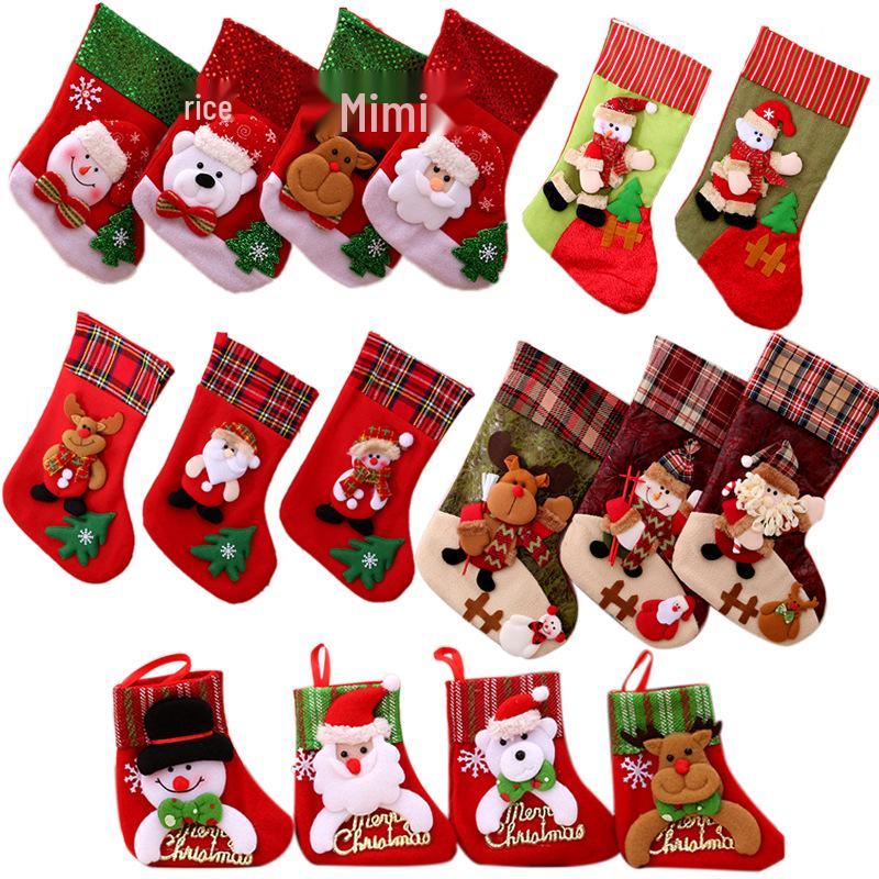 Pungi cadou pentru ciorapi de Crăciun: Ornamente mici suspendate pentru decorațiuni de pom