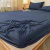 Soft Cotton Fitted Sheet Single Double Bed Mattress Cover with Elastic Band Bed Sheet Bed Linens Solid Color Sheet Mattress Topper