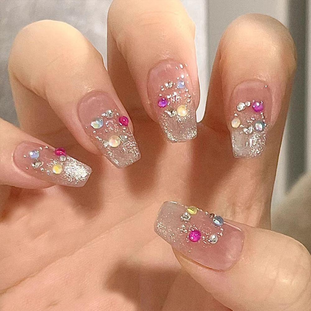 1 Box Half Spherical Glass Nail Art Charms DIY Aurora Nail Decorations  Manicure Accessories