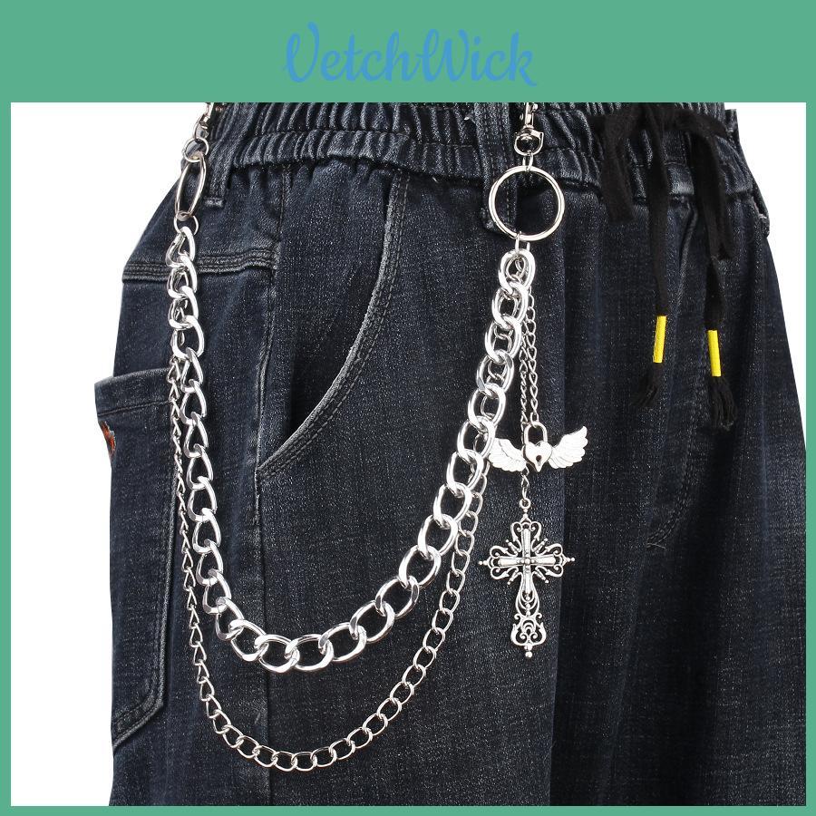 Metal Cross Heart Wing Body Chain With Lobster Clasp For Unisex Adults