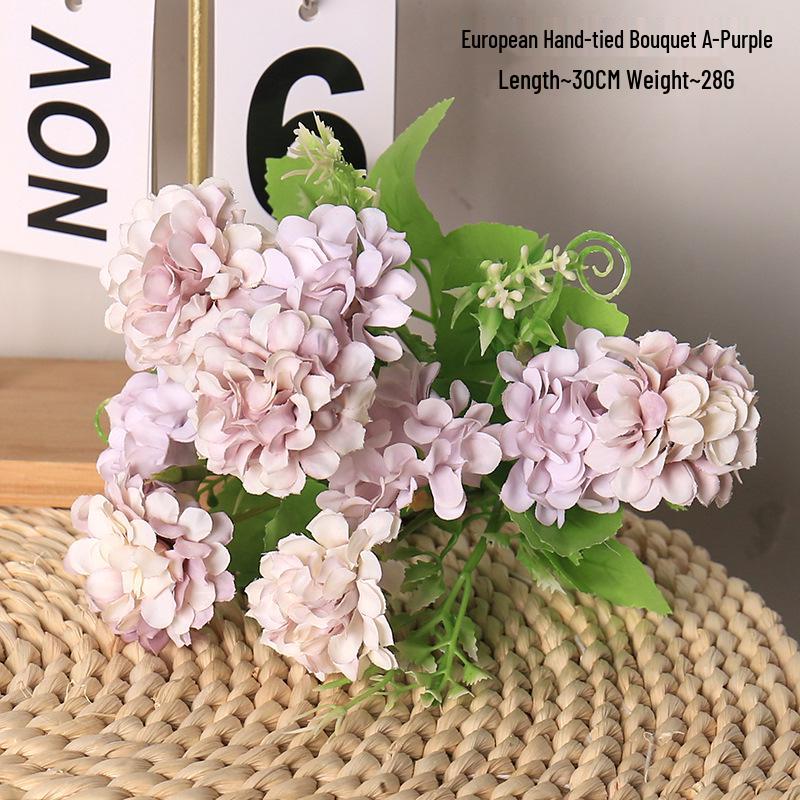 Kleiner gemischter künstlicher Strauß im europäischen Stil mit Hortensie und Chrysantheme