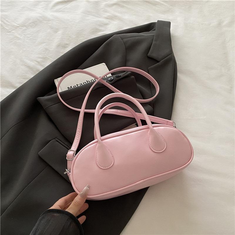 Niche design baguette bag portable small bowling bag shoulder messenger bag high sense