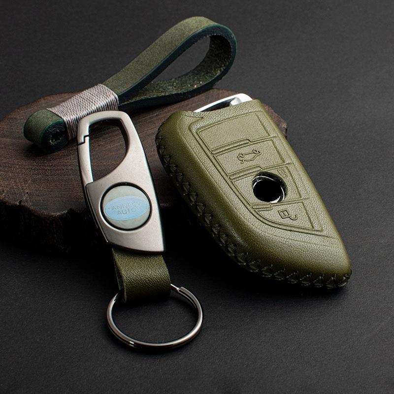 Interior Mouldings Leather Car Key Fob Case Key Cover For BMW 2 3 5 7 Series 6GT X1 X3 X5 X6 F45 F46 G20 G30 G32 G11 G12 F48 G01