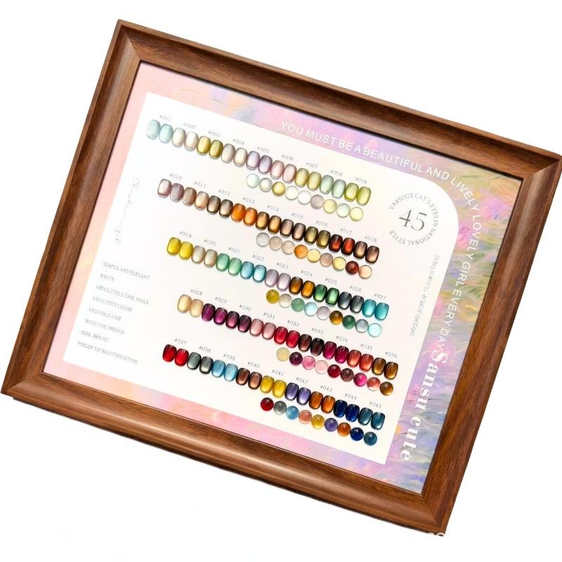 Sansu Набор гель-лаков для ногтей  Кошачий глаз  из 45 цветов - Цветы расцветают Standard Size