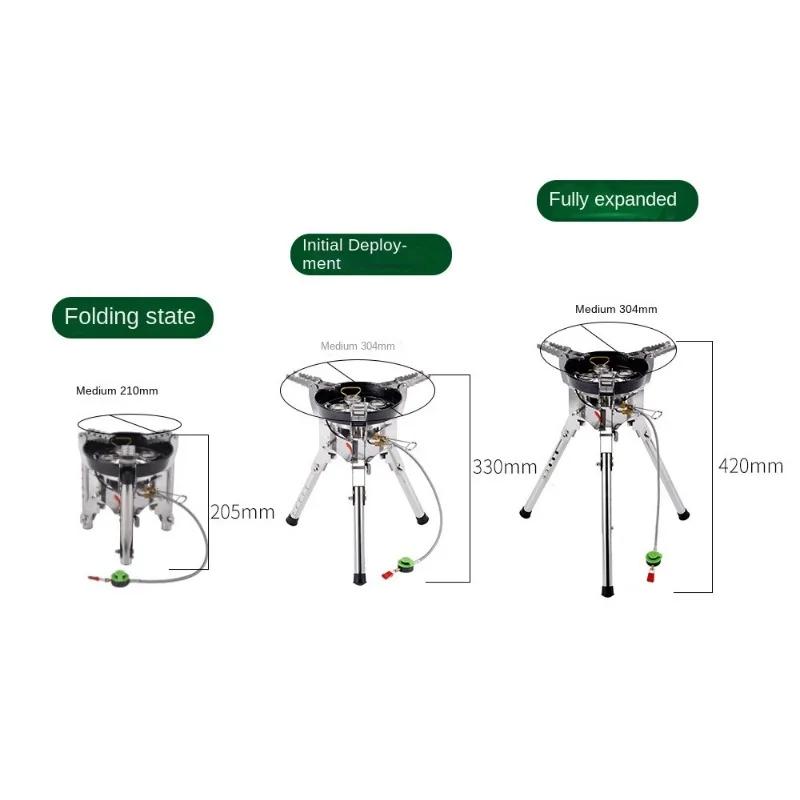 BRS-69 High Power Outdoor Portable Camping Stove Field Stove Cooker Windproof Adjustable Height Foldable Stove Cooking Accessory