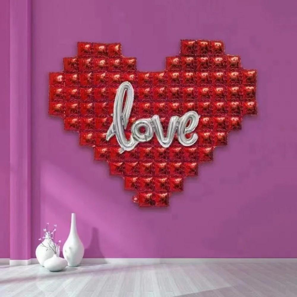 Love Heart Shaped Valentine's Day Balloon DIY Inflatable Aluminum Foil Balloons Aluminum Film Large Love Balloon